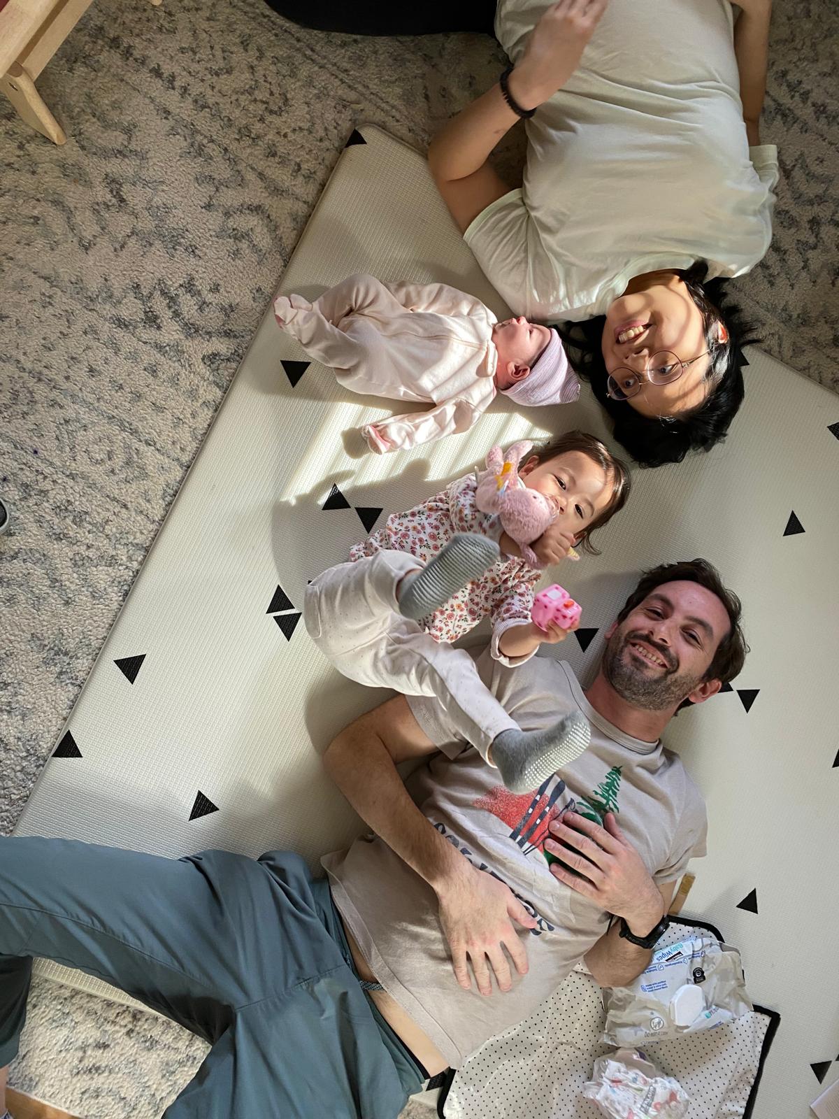 Everyone lying on the floor